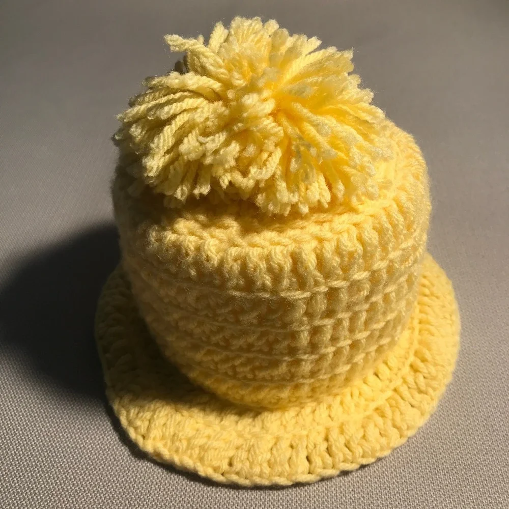 Handmade Crocheted‎ Toilet Paper Cover Holder Bonnet Hat Cottage Granny Core